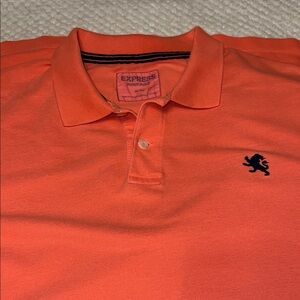 Express Coral Pique Polo Shirt with Classic Collar
